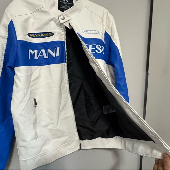 Refinery Republic jacket, "Maximus Racer" model, white and blue. Size M. - Picture 2 of 16